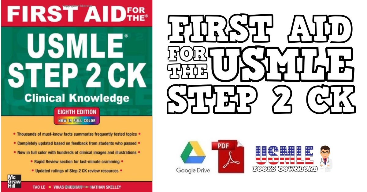First Aid for the USMLE Step 2 CK 8th Edition PDF