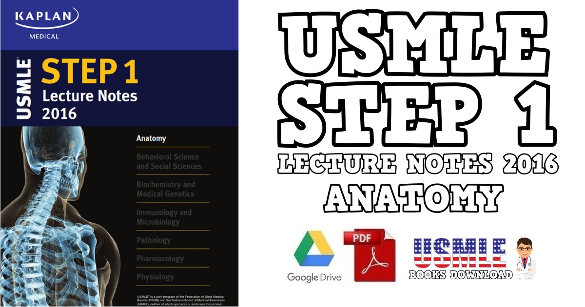 USMLE Step 1 Lecture Notes 2016 Anatomy PDF