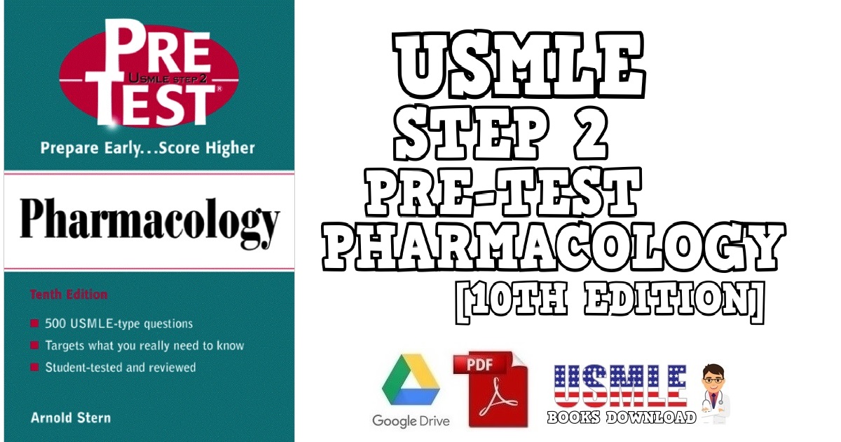 USMLE Step 2 Pre-Test Pharmacology 10th Edition PDF Free Download
