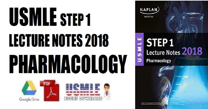 USMLE Step 1 Lecture Notes 2018 Pharmacology PDF