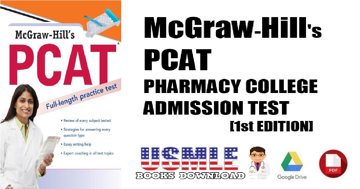 McGraw-Hill's PCAT Pharmacy College Admission Test 1st Edition PDF