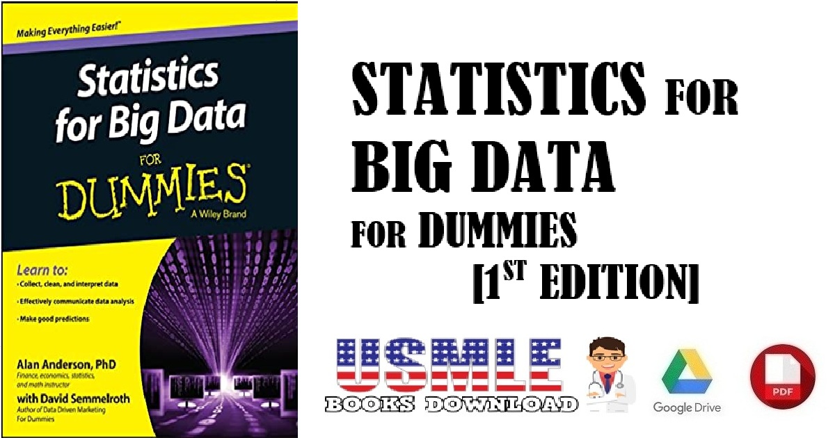 Statistics for Big Data For Dummies 1st Edition PDF